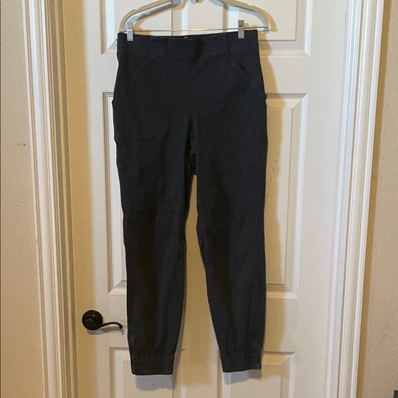 Spanx stretch twill cargo jogger pants, gray, size xl - Picture 1 of 9